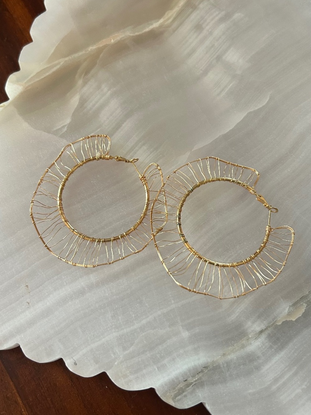 Chic round statement earrings from Anthropologie